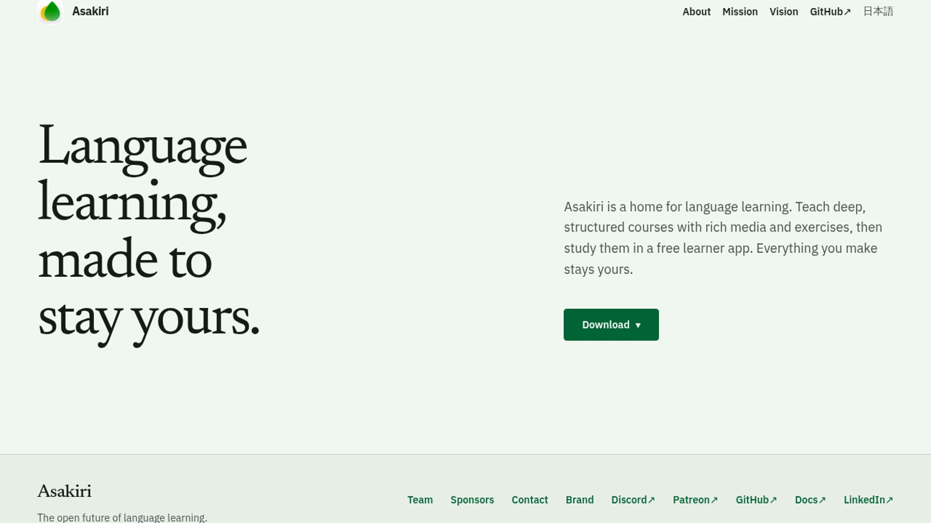 Asakiri Studio makes language courses local-first