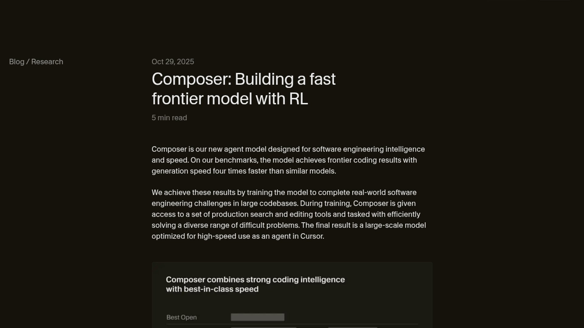 Composer 2.5 tops CursorBench, Gemini 3.5 Flash slips