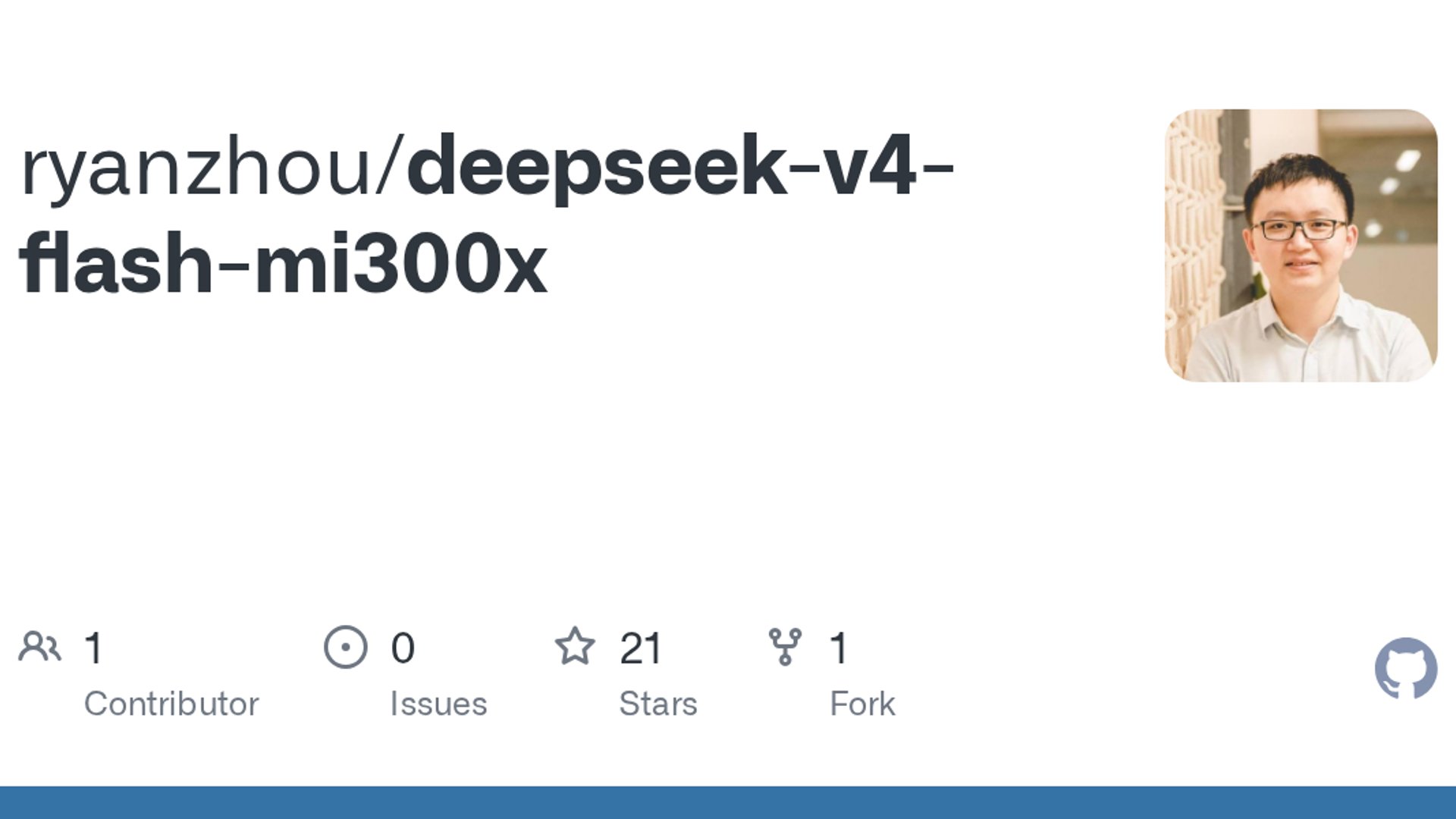 DeepSeek V4 Flash runs on single AMD MI300X