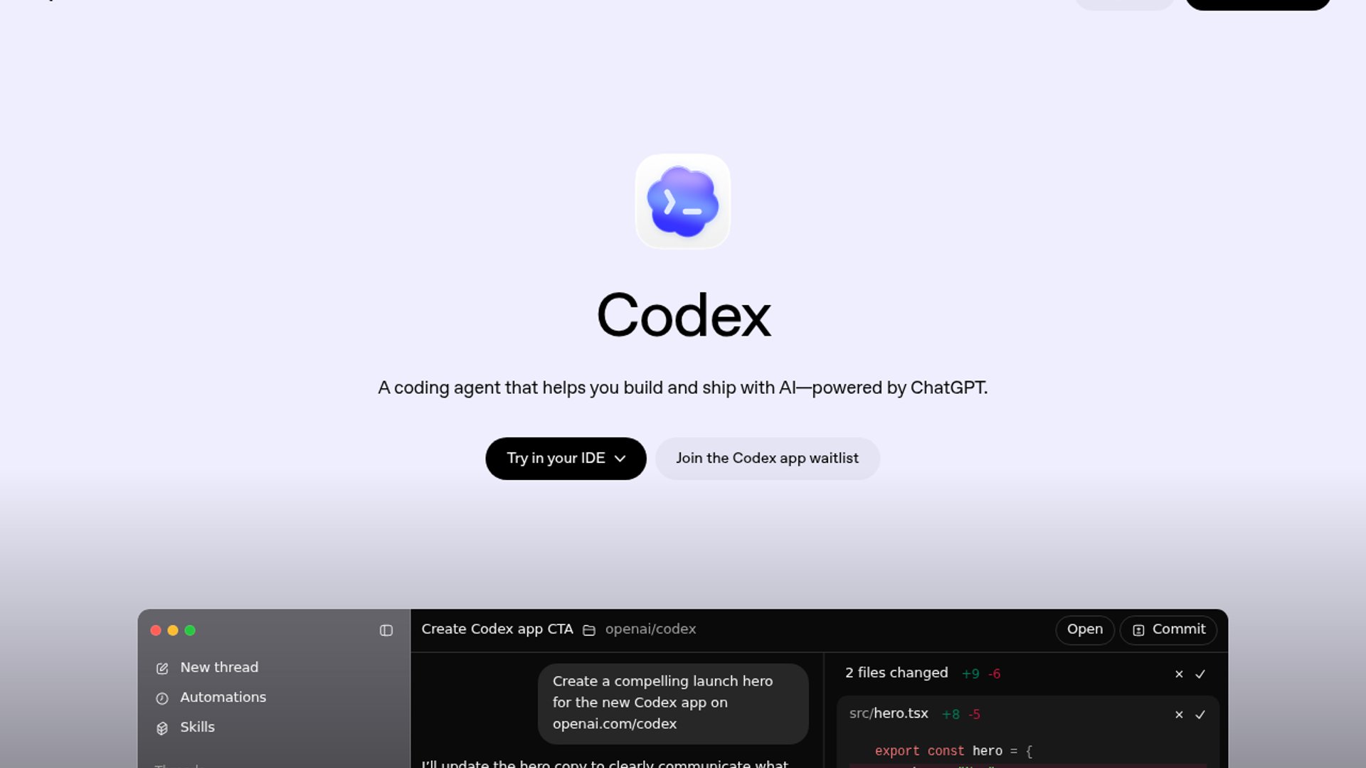 Codex turns image prompt into web game