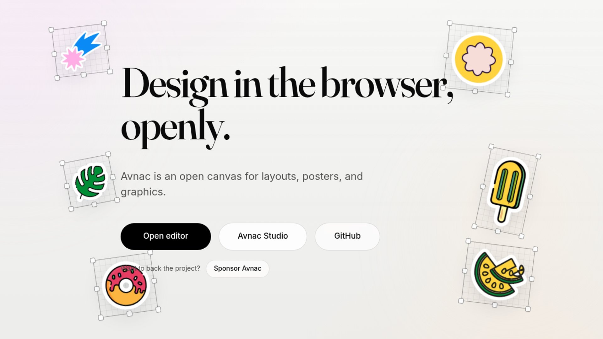 Avnac launches browser-first local design editor