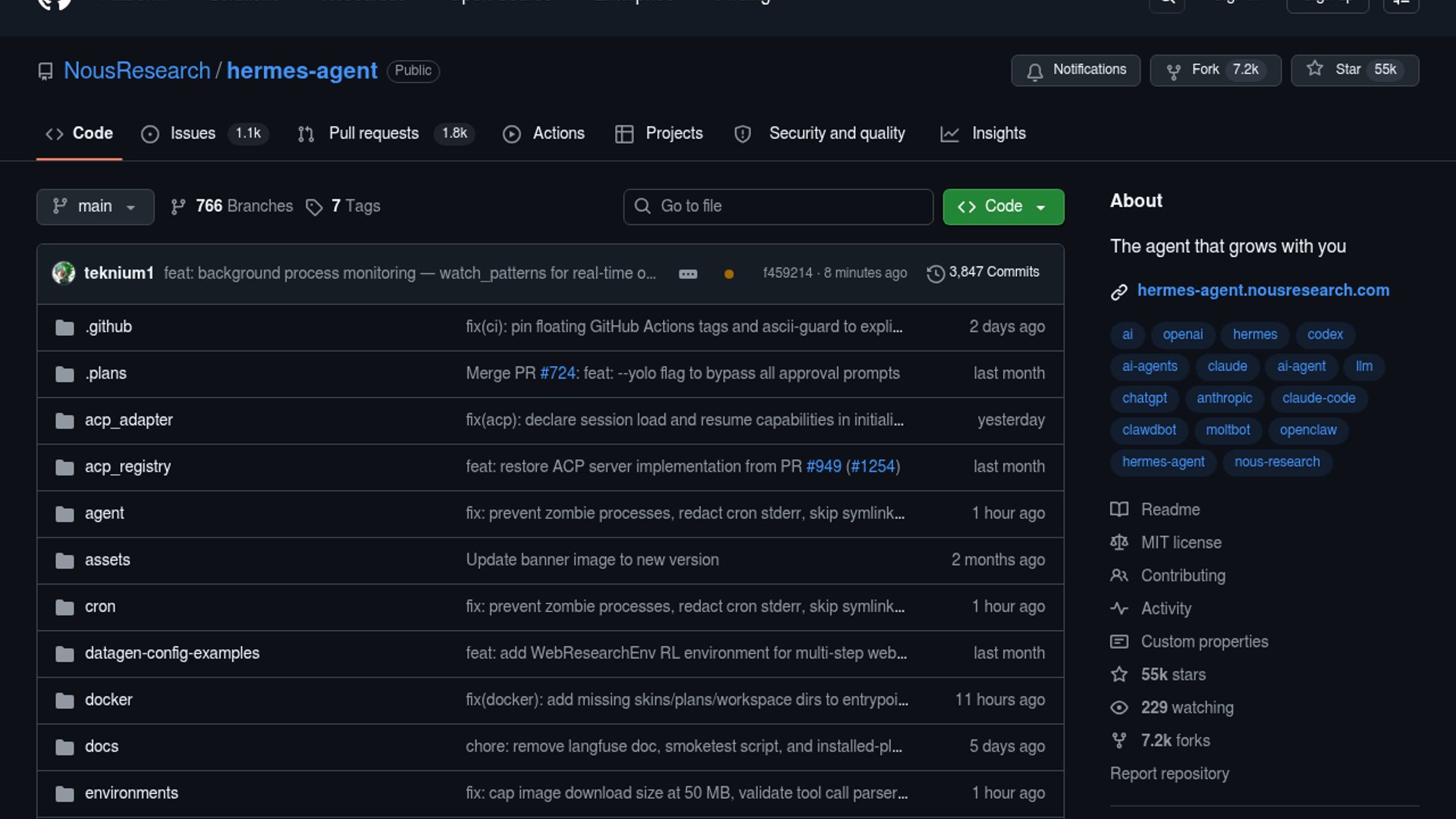 Hermes Agent v0.8.0 drops with background notifications, live switching