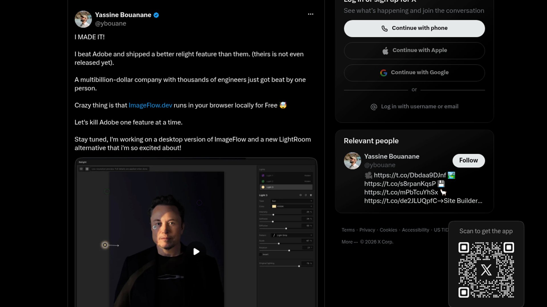 ImageFlow Brings Free Local Relighting to Browser
