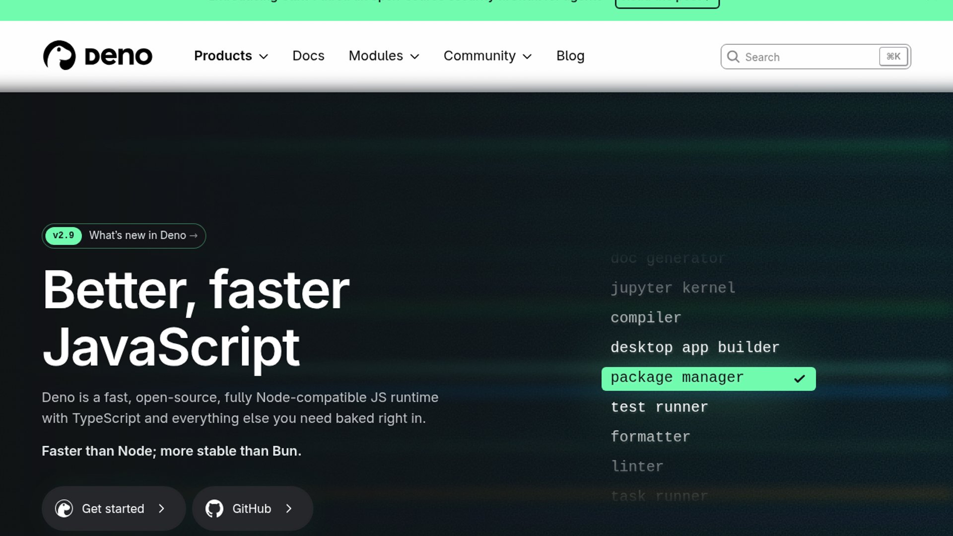 Deno is a modern, secure, and fast JavaScript and TypeScript runtime built in Rust that offers a reimagined developer experience for server-side code execution.