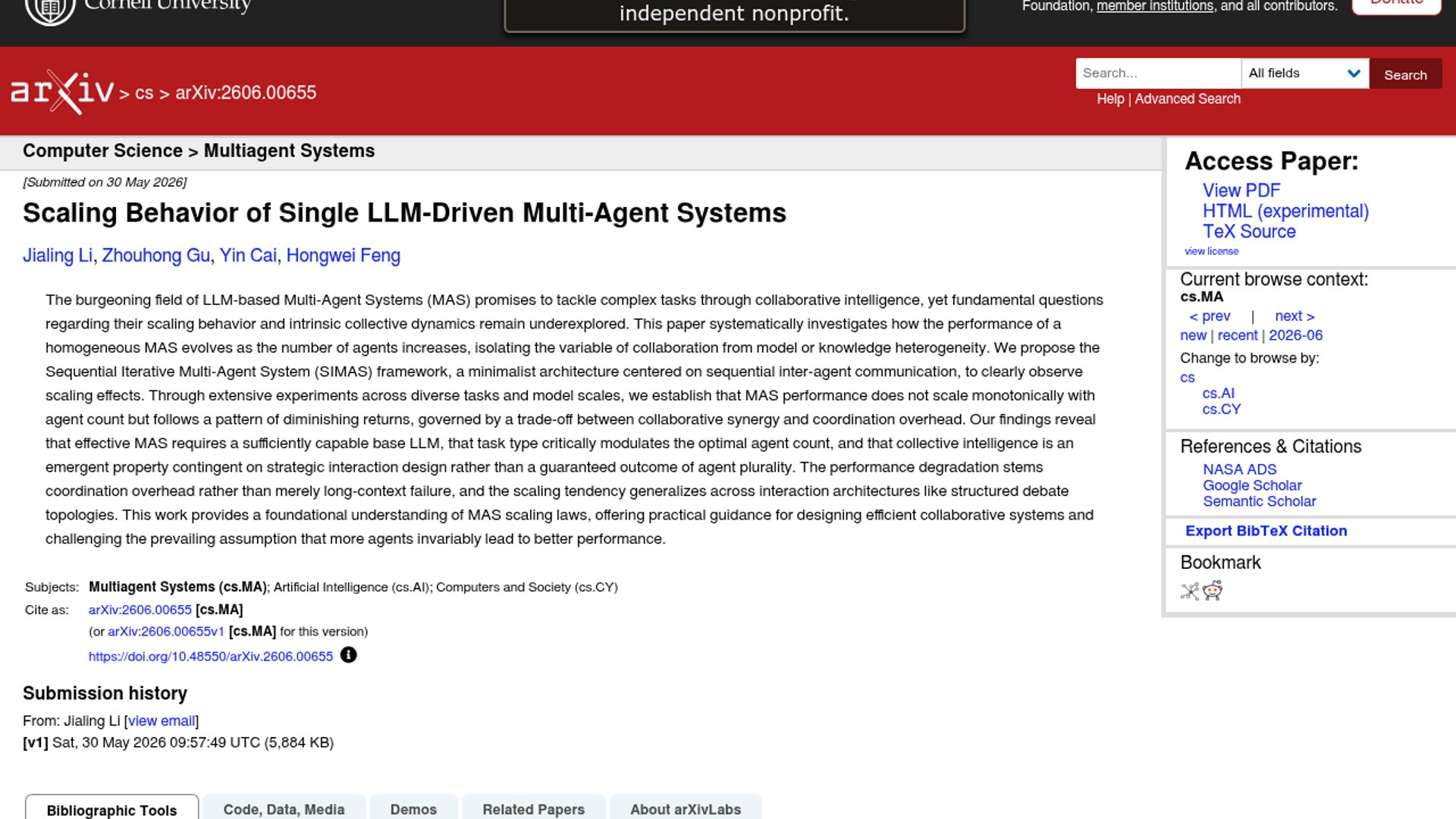SIMAS reveals LLM multi-agent scaling limits