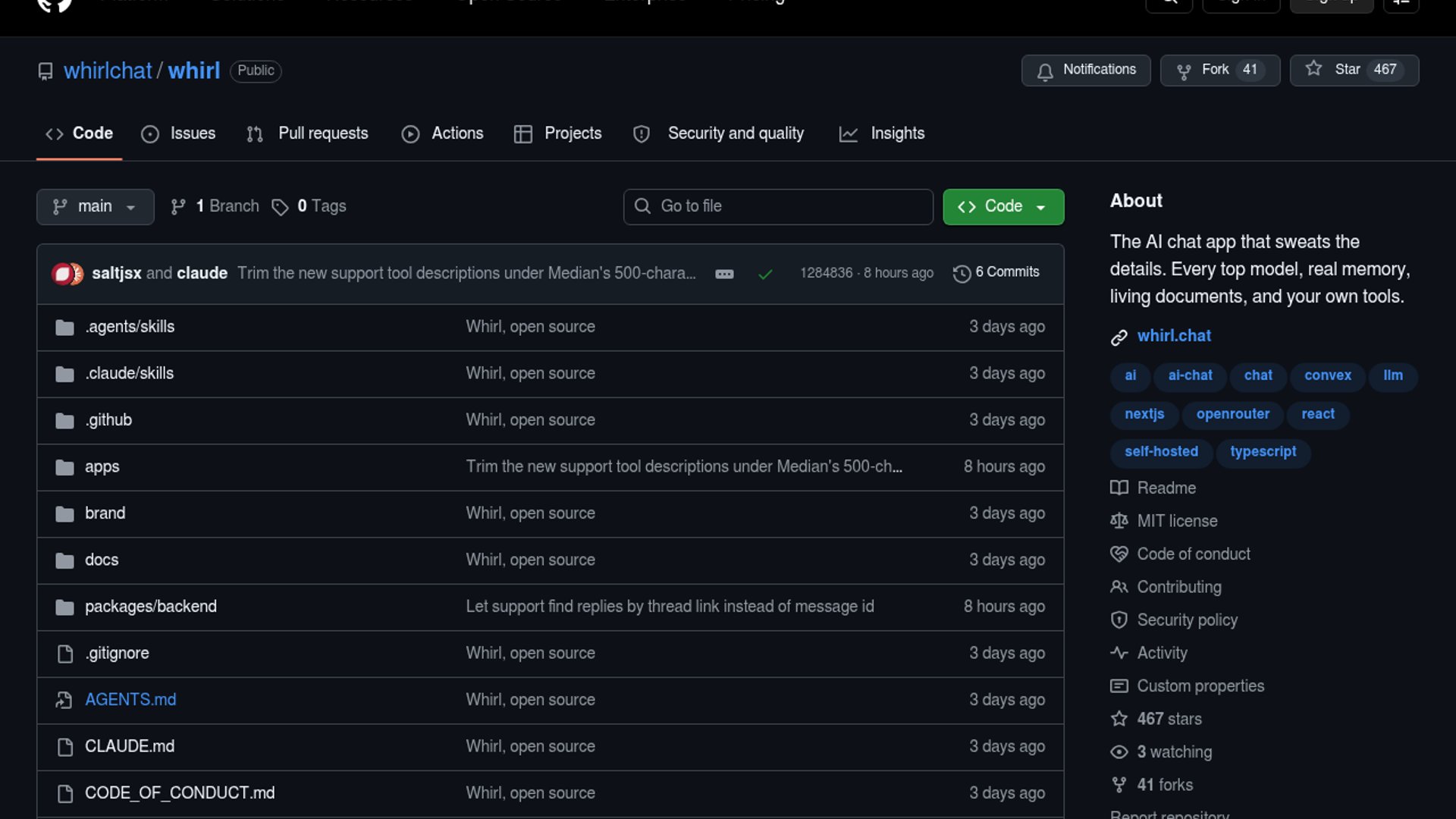 Whirl opens self-hosted AI chat