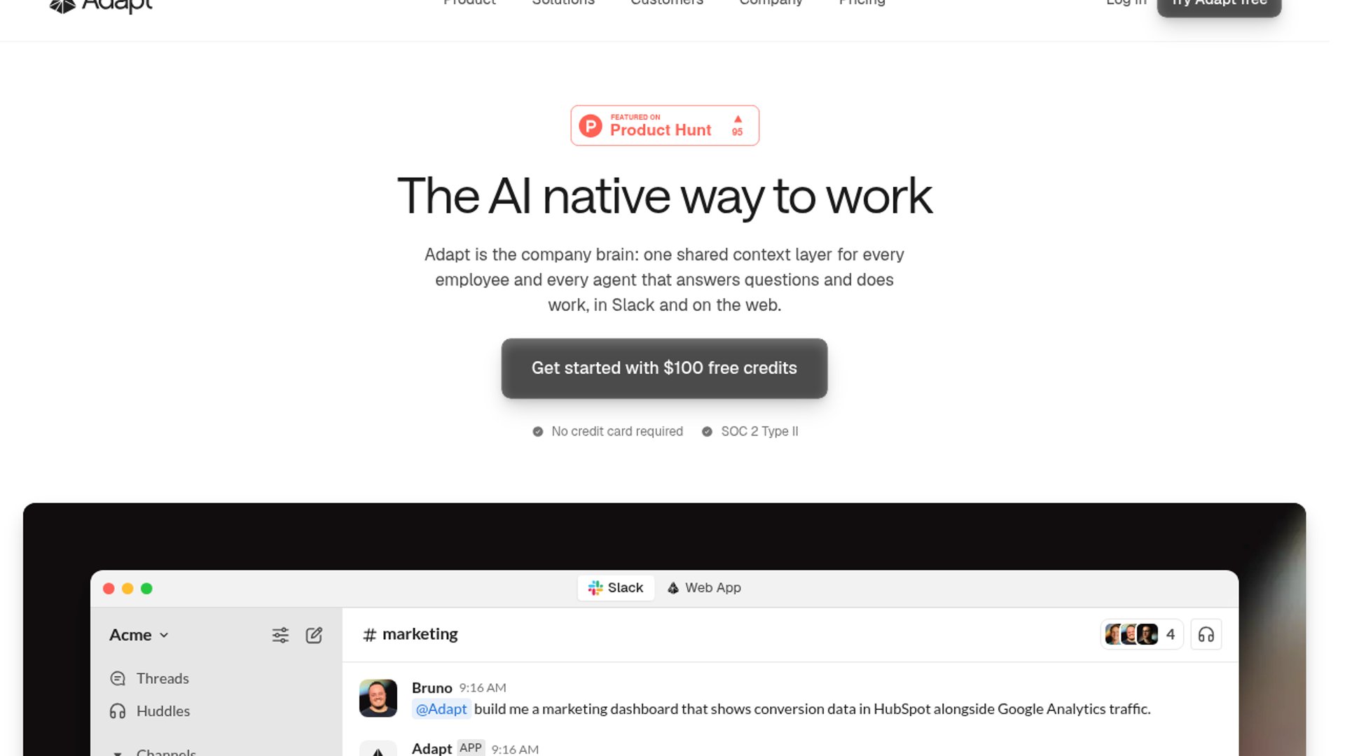 Adapt transforms Slack into AI workspace