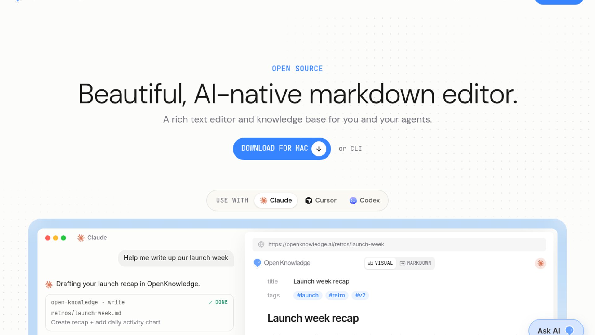 Inkeep drops open-source AI markdown editor