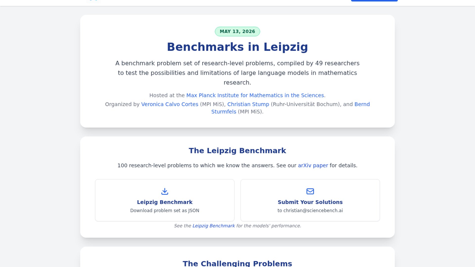 Leipzig Benchmark evaluates LLM mathematical reasoning