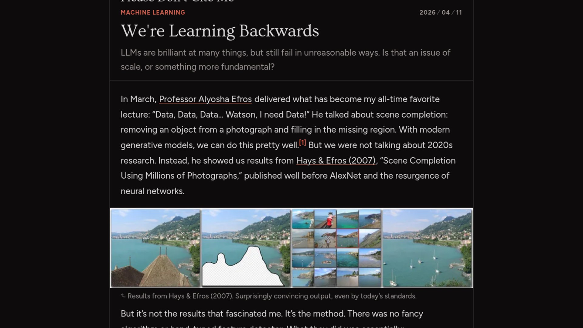 Scaling hypothesis hits wall, LLMs learn backwards