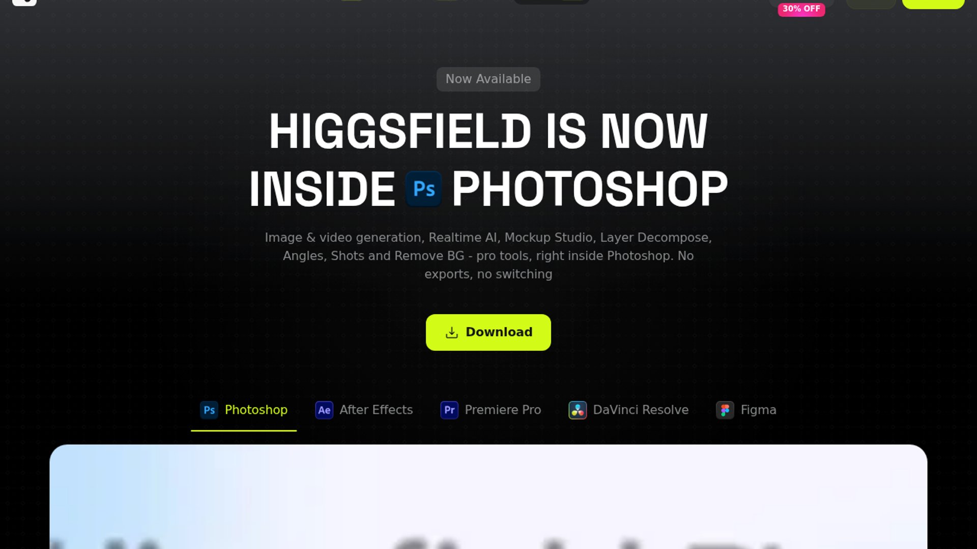 Higgsfield launches native Photoshop plugin