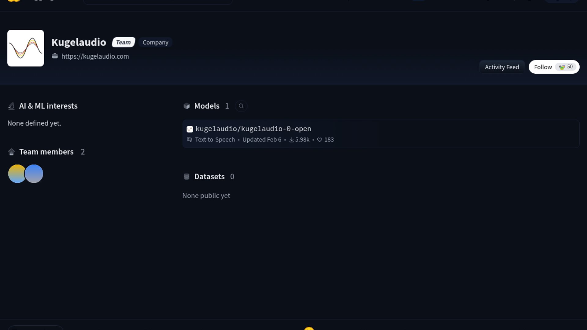 Kugel-2 VibeVoice model pulled from Hugging Face