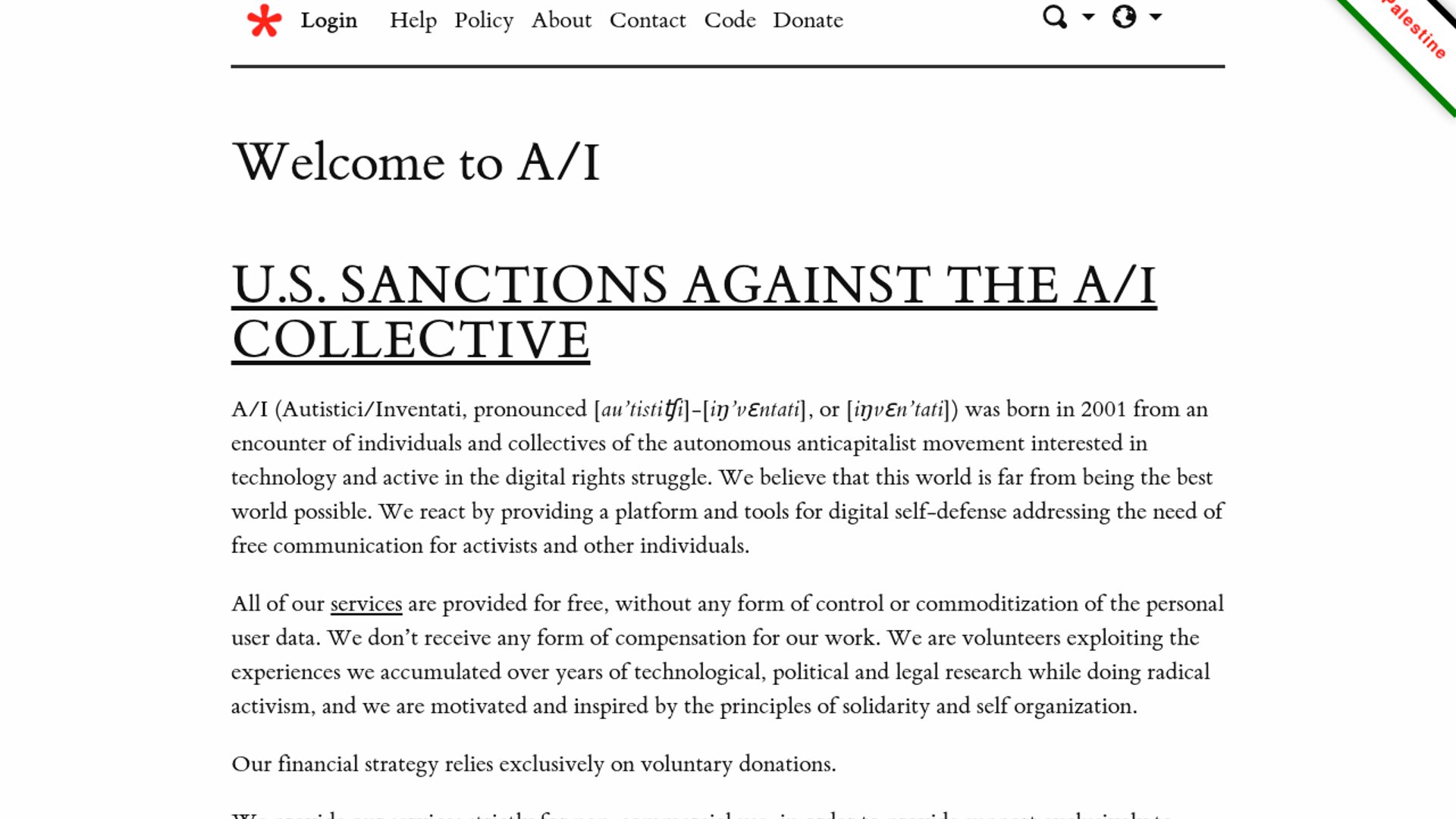 Autistici/Inventati Faces “Global Terrorist” Sanctions