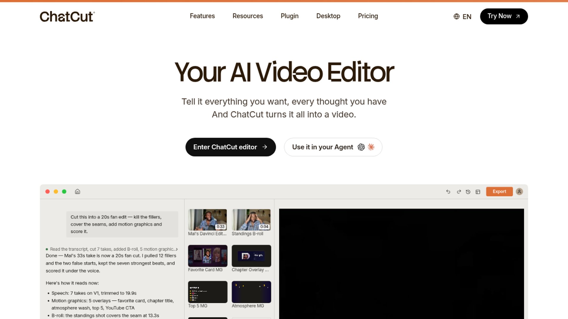 ChatCut Promo Shows Claude-Driven Motion Graphics