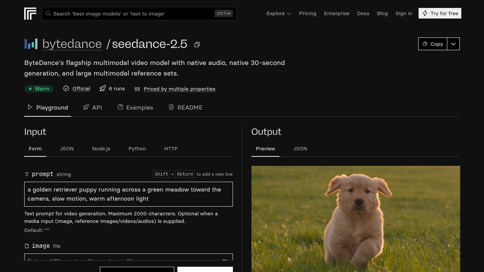 ByteDance's Seedance 2.5 video generation model is now available on Replicate, enabling creators to generate 30-second continuous or multi-shot videos with up to 50 reference inputs.