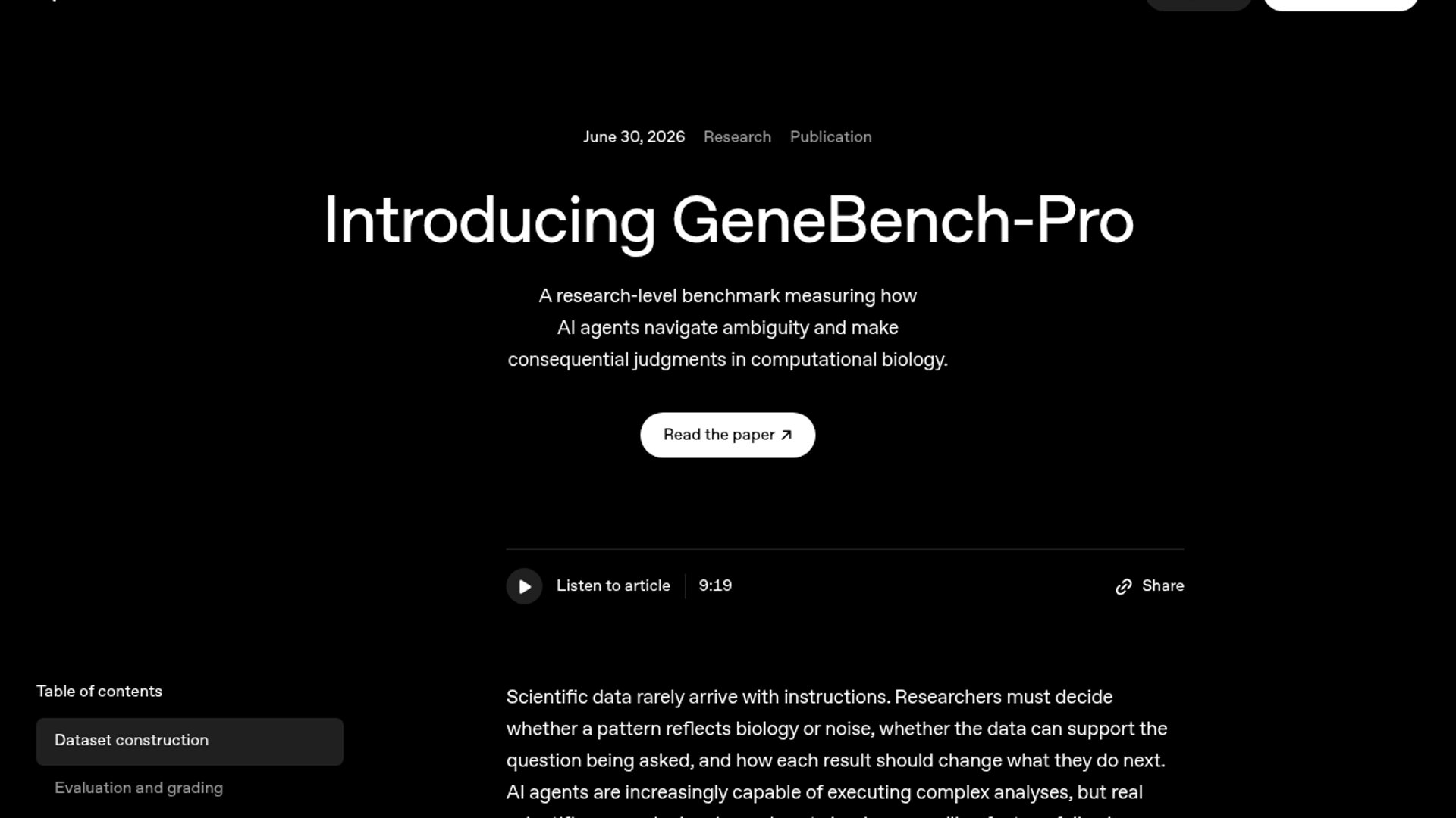 OpenAI releases GeneBench-Pro biology benchmark