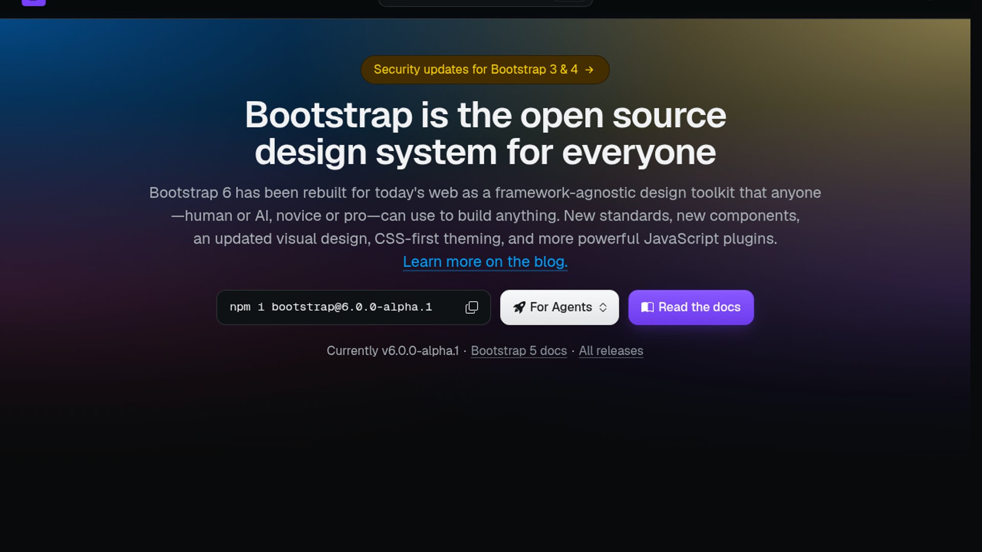 Bootstrap 6 Alpha Brings Tailwind Syntax, Agent Skills