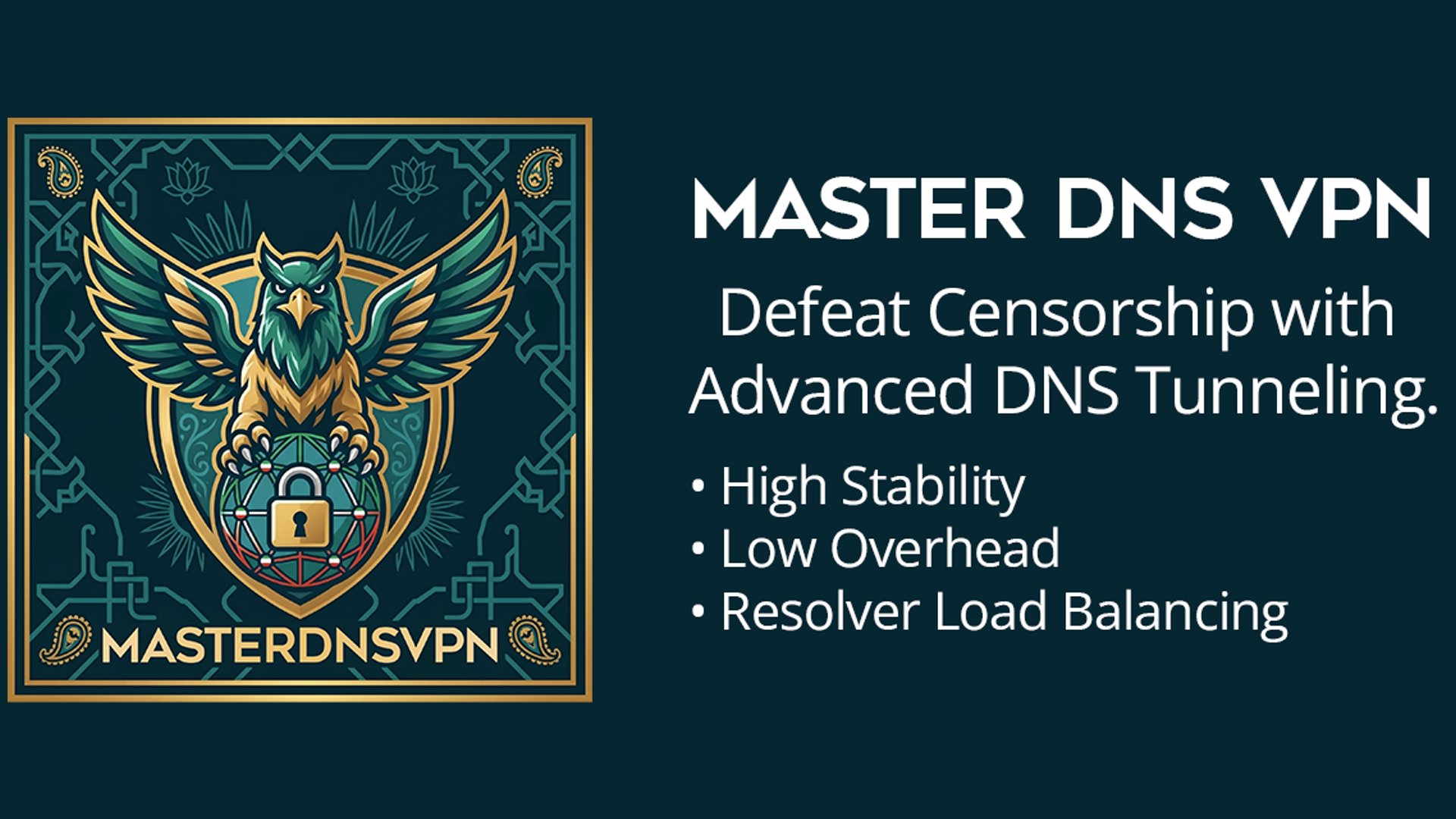 Amin Mahmoudi releases MasterDnsVPN, an open-source DNS tunneling VPN optimized for high-performance censorship bypass under severe network conditions.