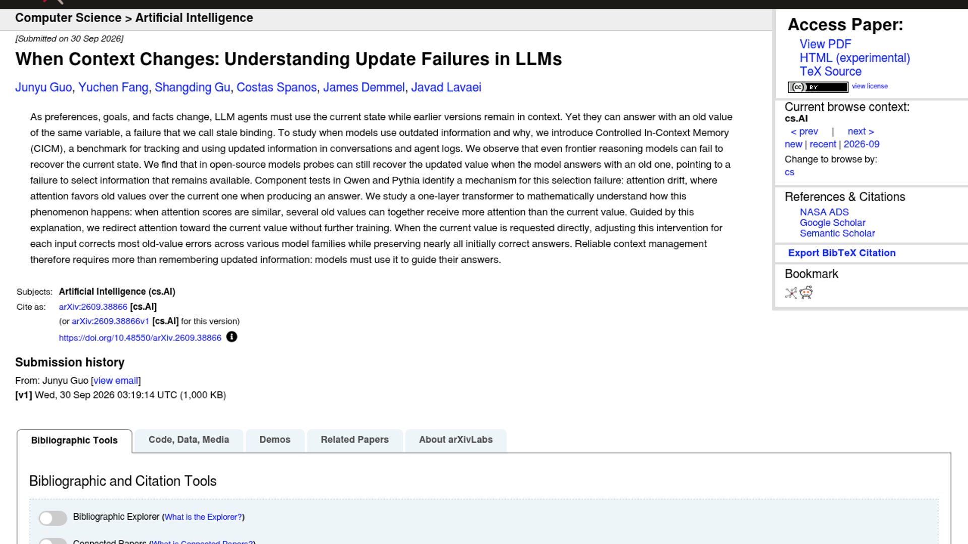 CICM exposes stale binding in LLMs