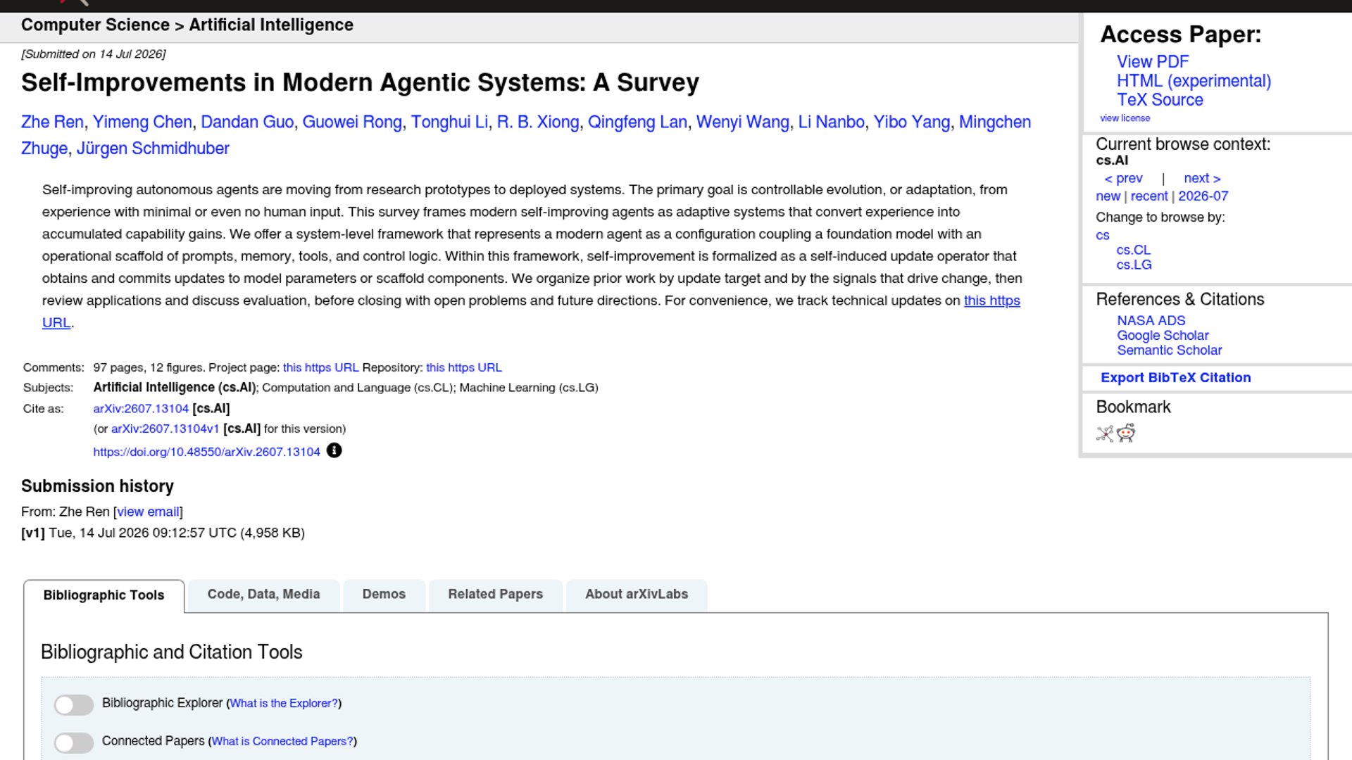 Survey tracks self-improving agentic systems