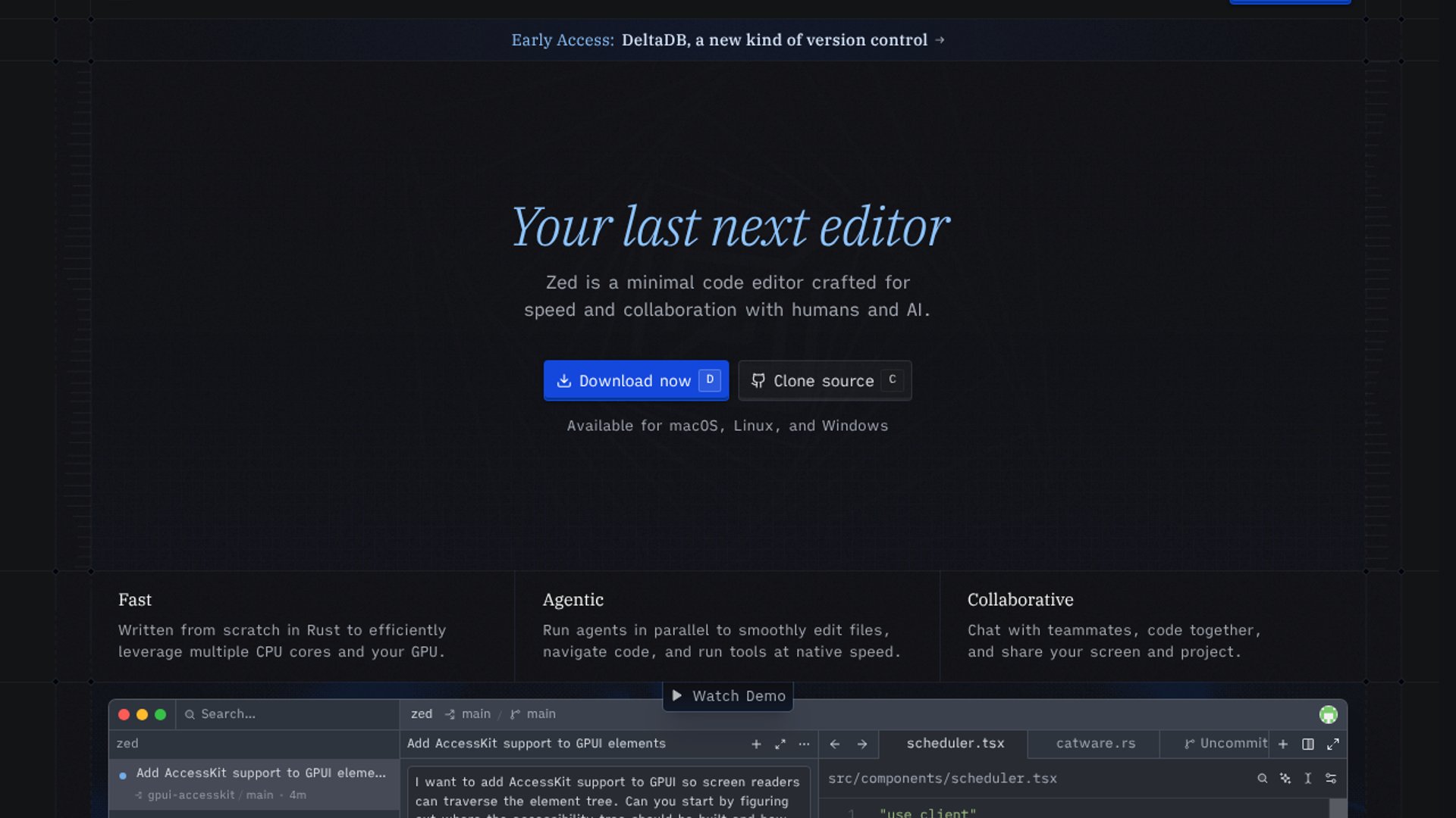 Delta brings multiplayer agent coding to Zed
