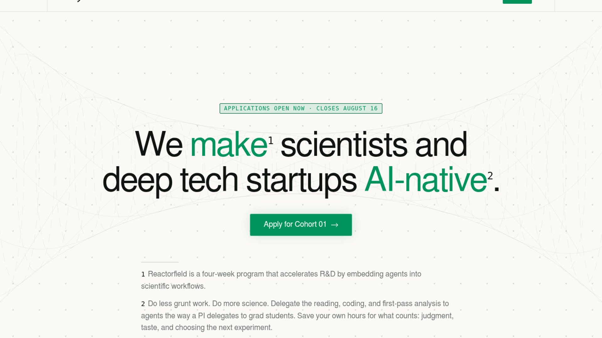 Reactorfield brings frontier AI to scientific discovery