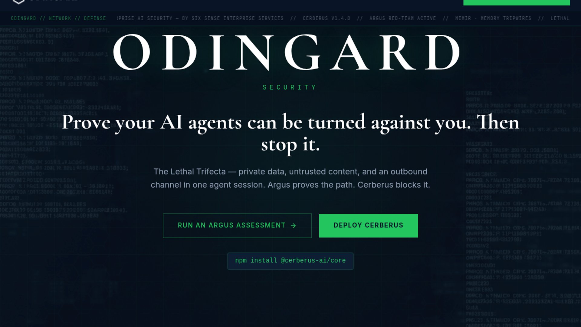Odingard launches Cerberus runtime security engine