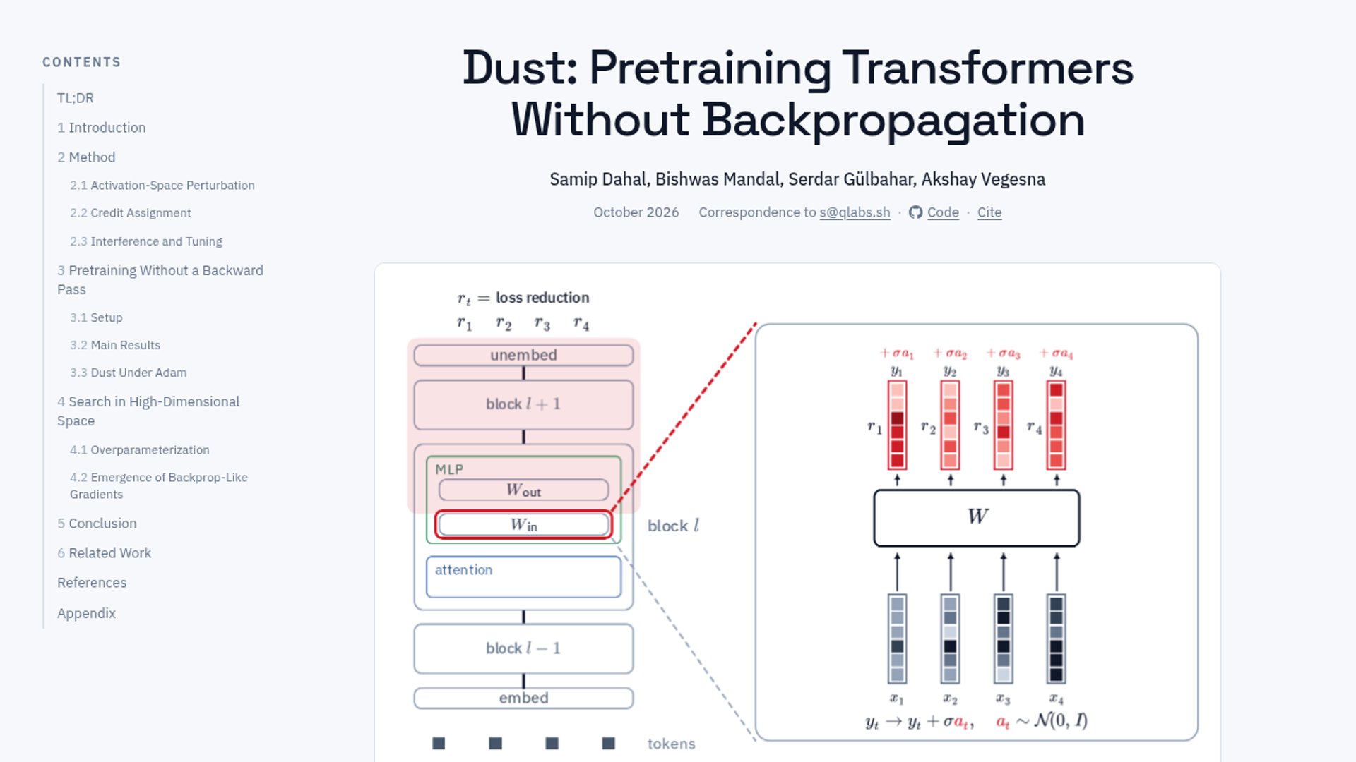 Dust Challenges Backprop With Activation-Space Search