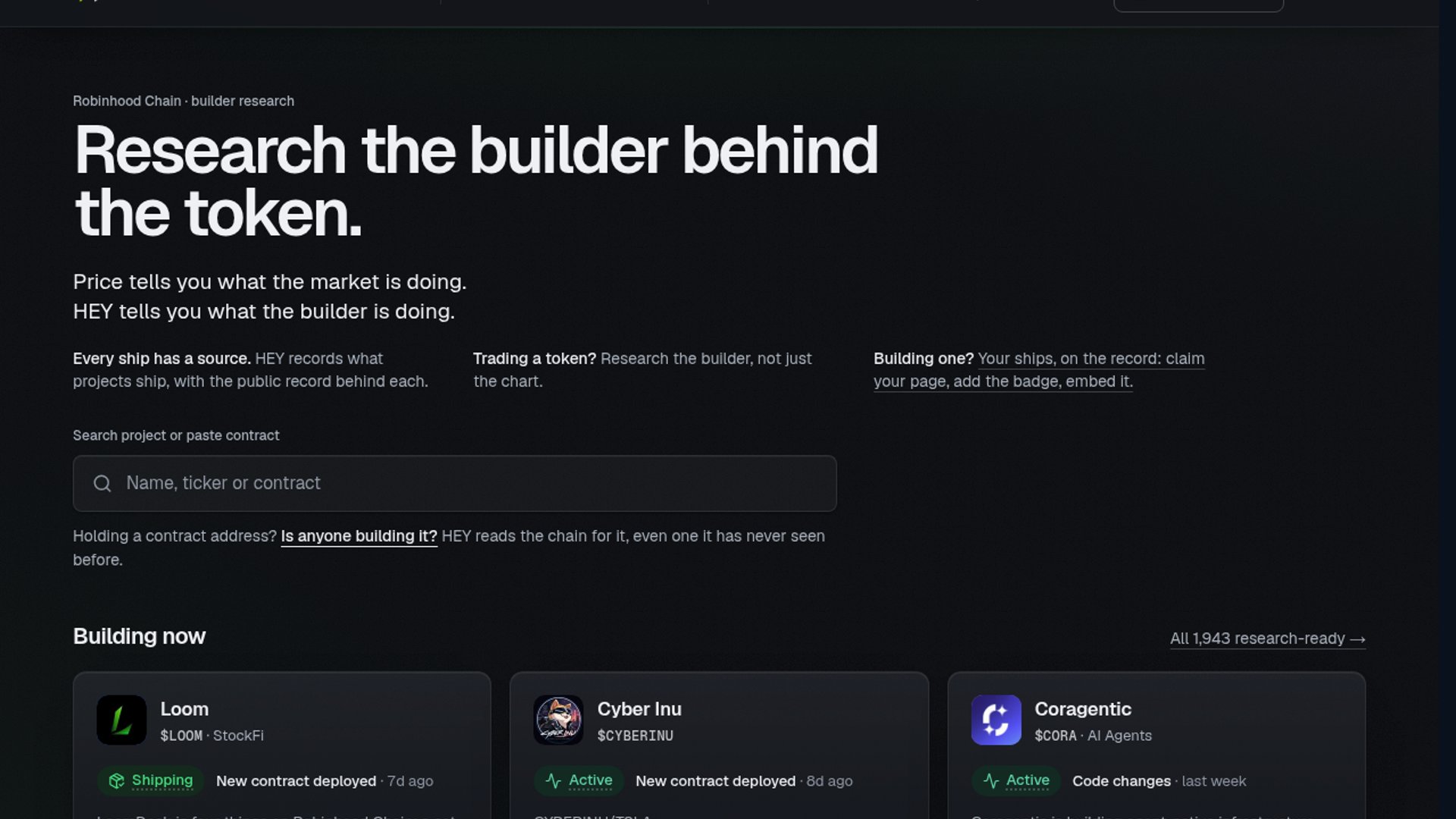 HEY Research Maps Robinhood Chain Builders