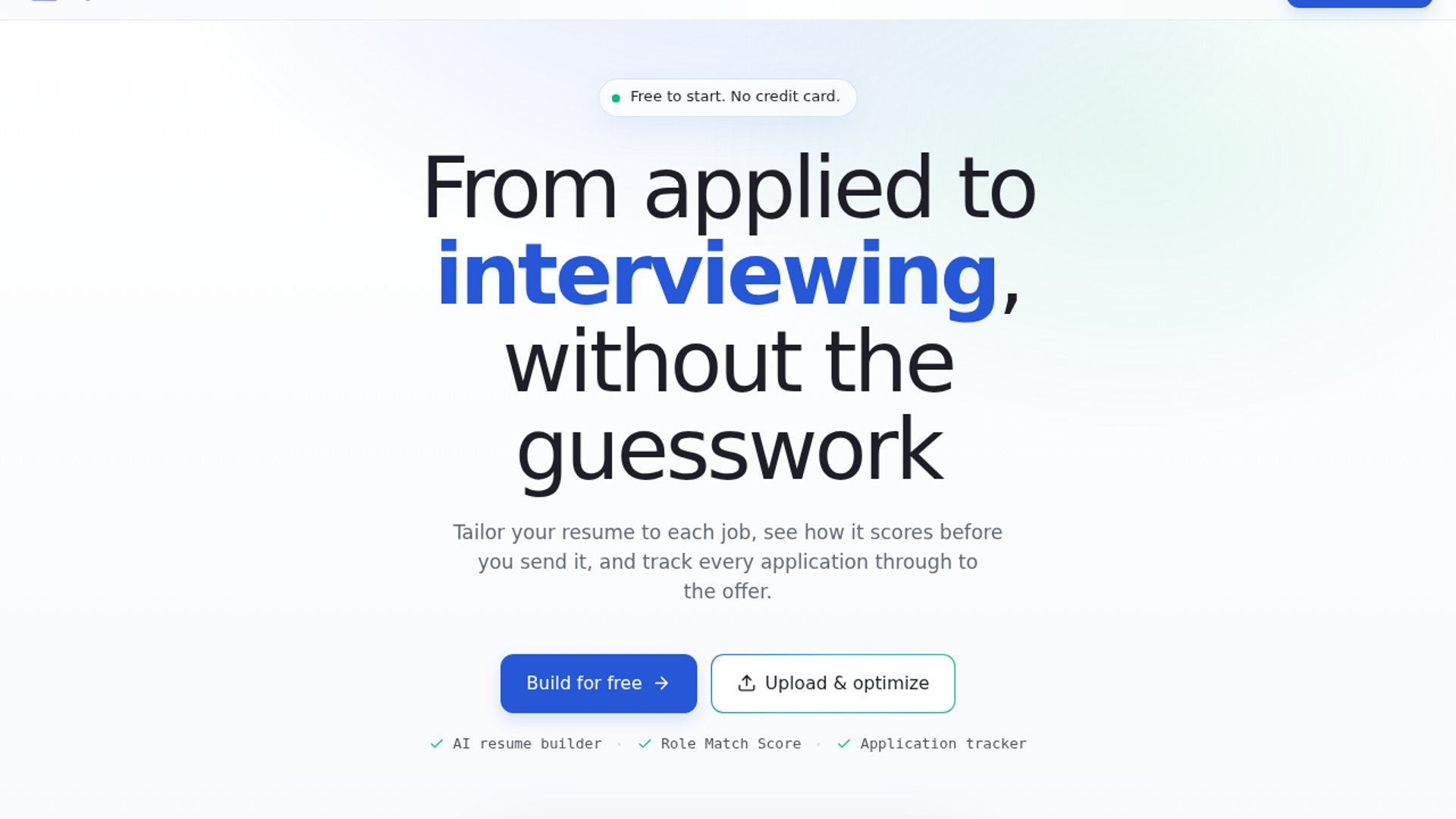 Ryzio is an all-in-one job hunt workspace featuring free ATS-optimized resume building, AI-powered application tailoring, and built-in job tracking.