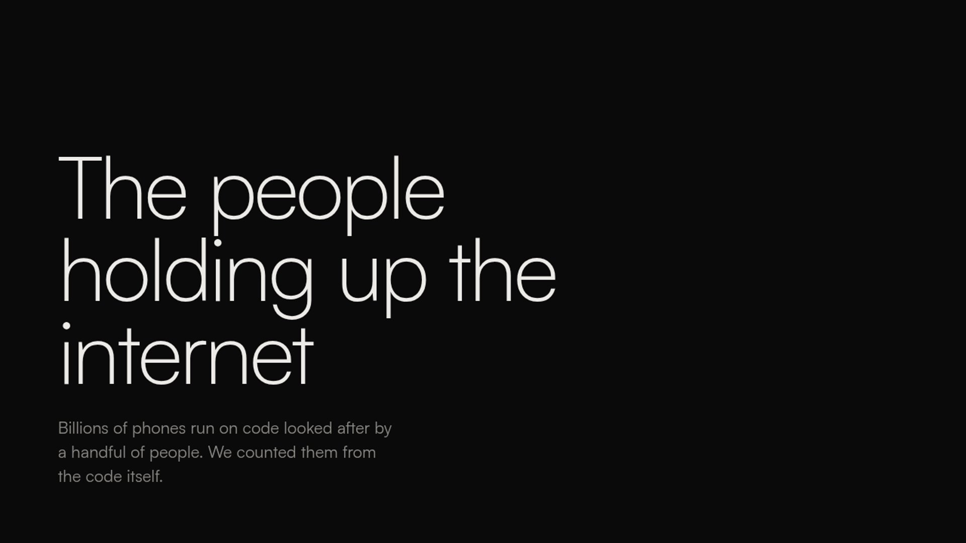 Data Drop Exposes Internet’s One-Person Dependencies