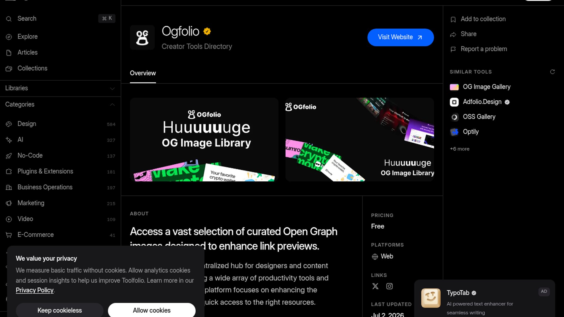 OGfolio updates curated Open Graph design gallery