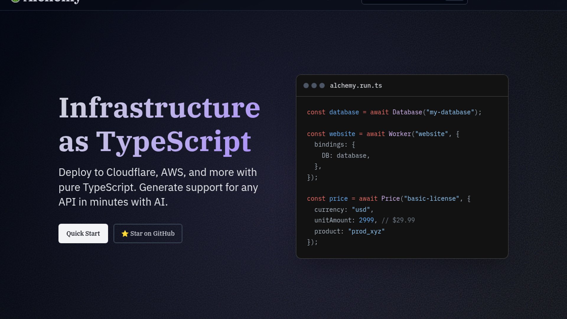 Alchemy binds infra to tools