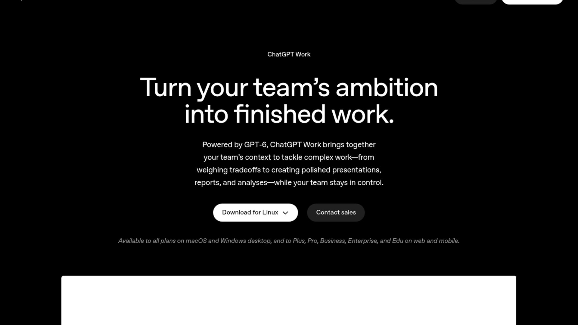 OpenAI upgrades ChatGPT Work with GPT-6 Astra