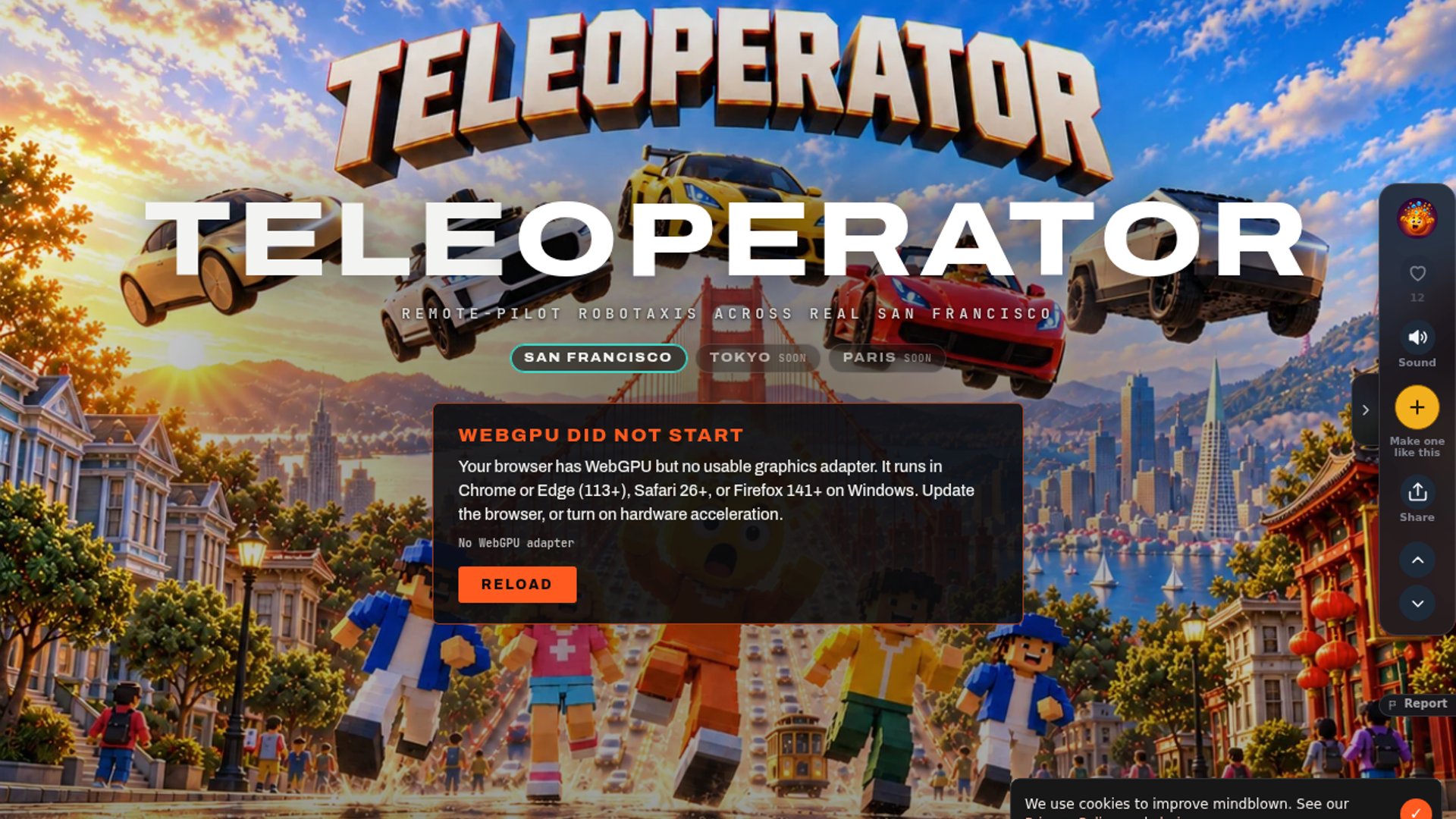 Teleoperator Adds Flying Tesla Roadster