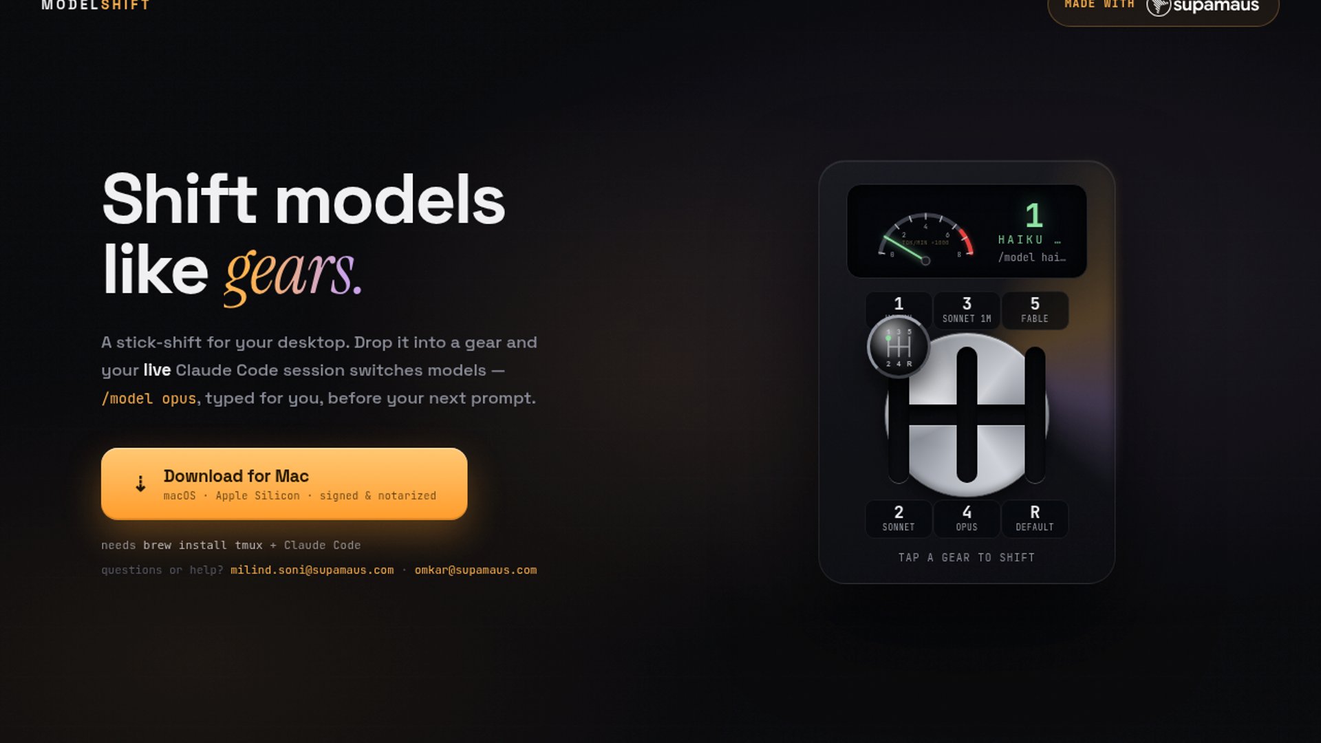 Model Shift swaps Claude Code models