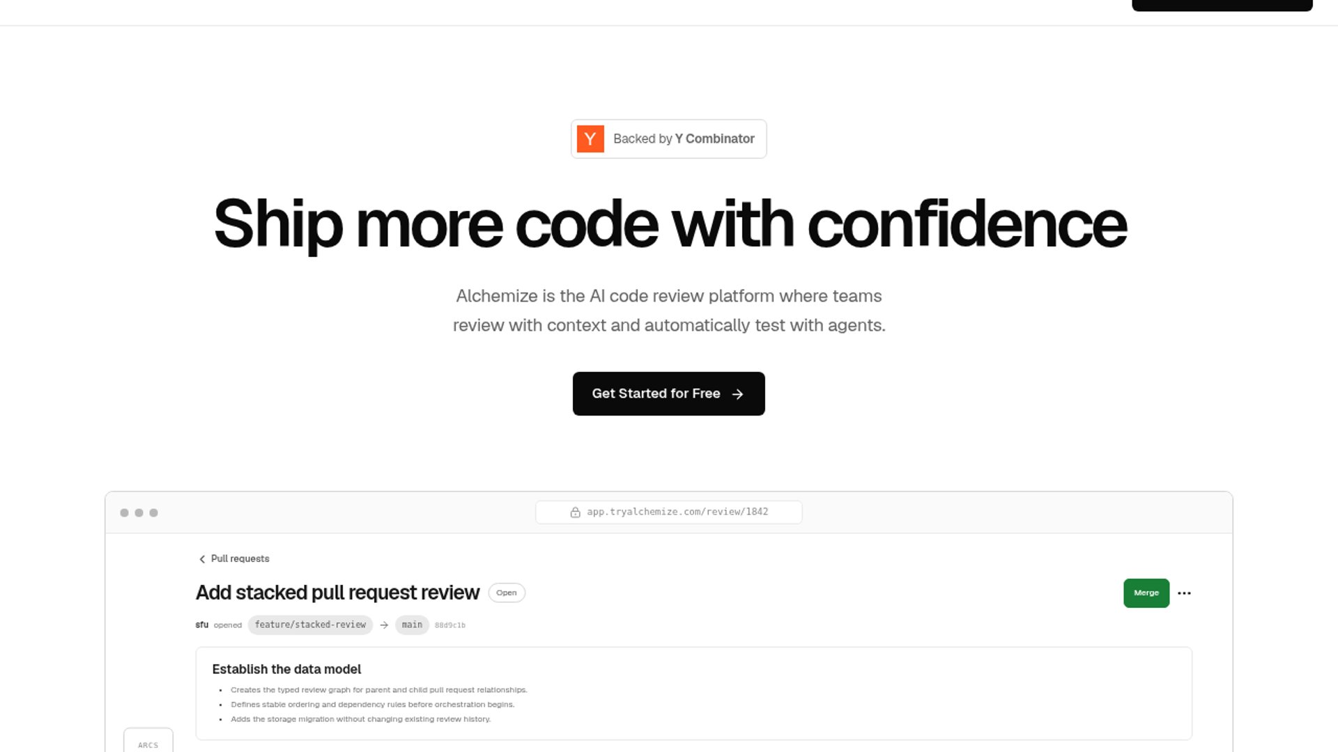 Alchemize Brings Structure to Agentic Code Review