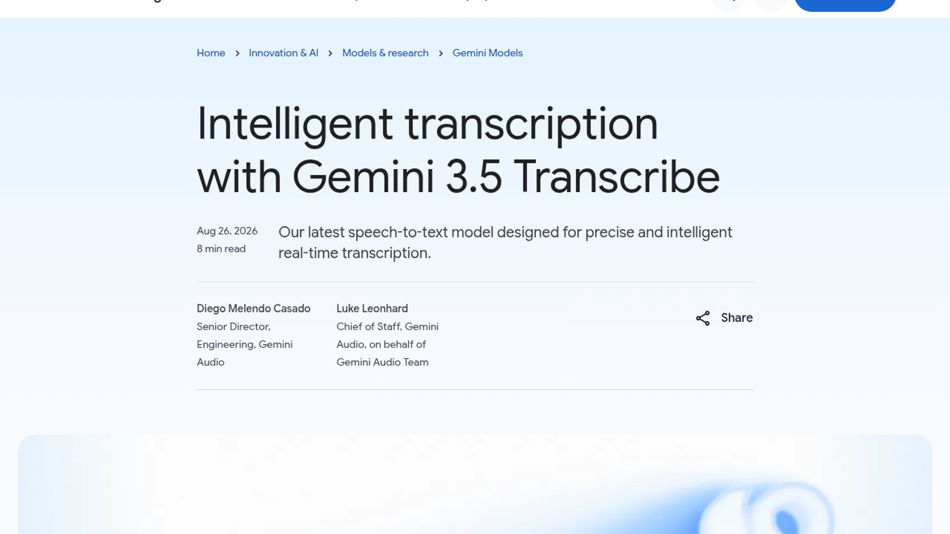 Google launches Gemini 3.5 Transcribe