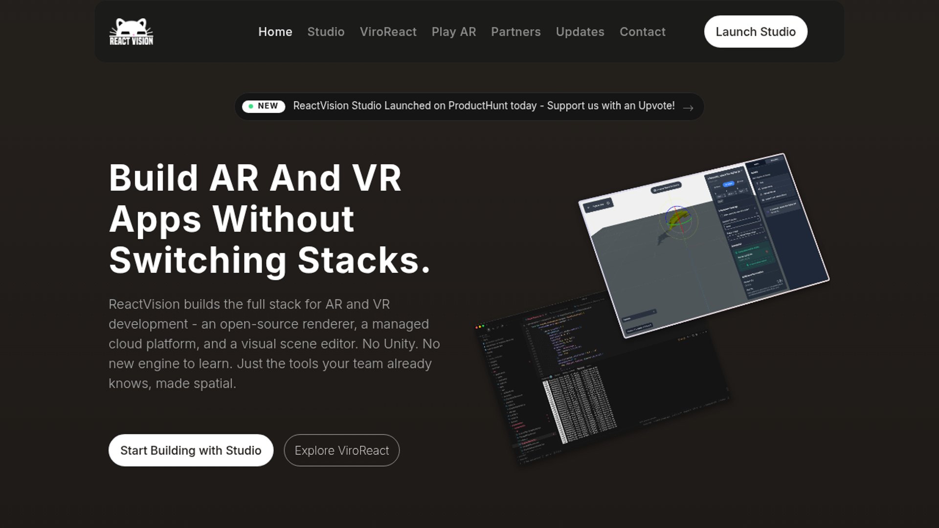 ReactVision Studio hits beta, eyes 8th Wall gap