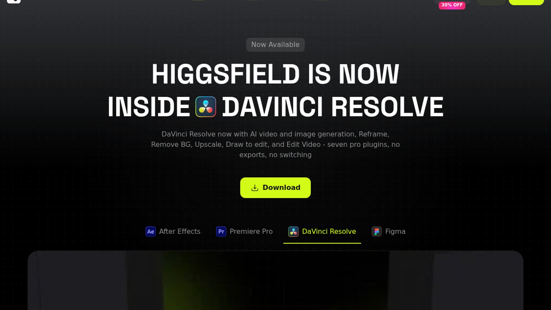 Higgsfield launches DaVinci Resolve AI plugin