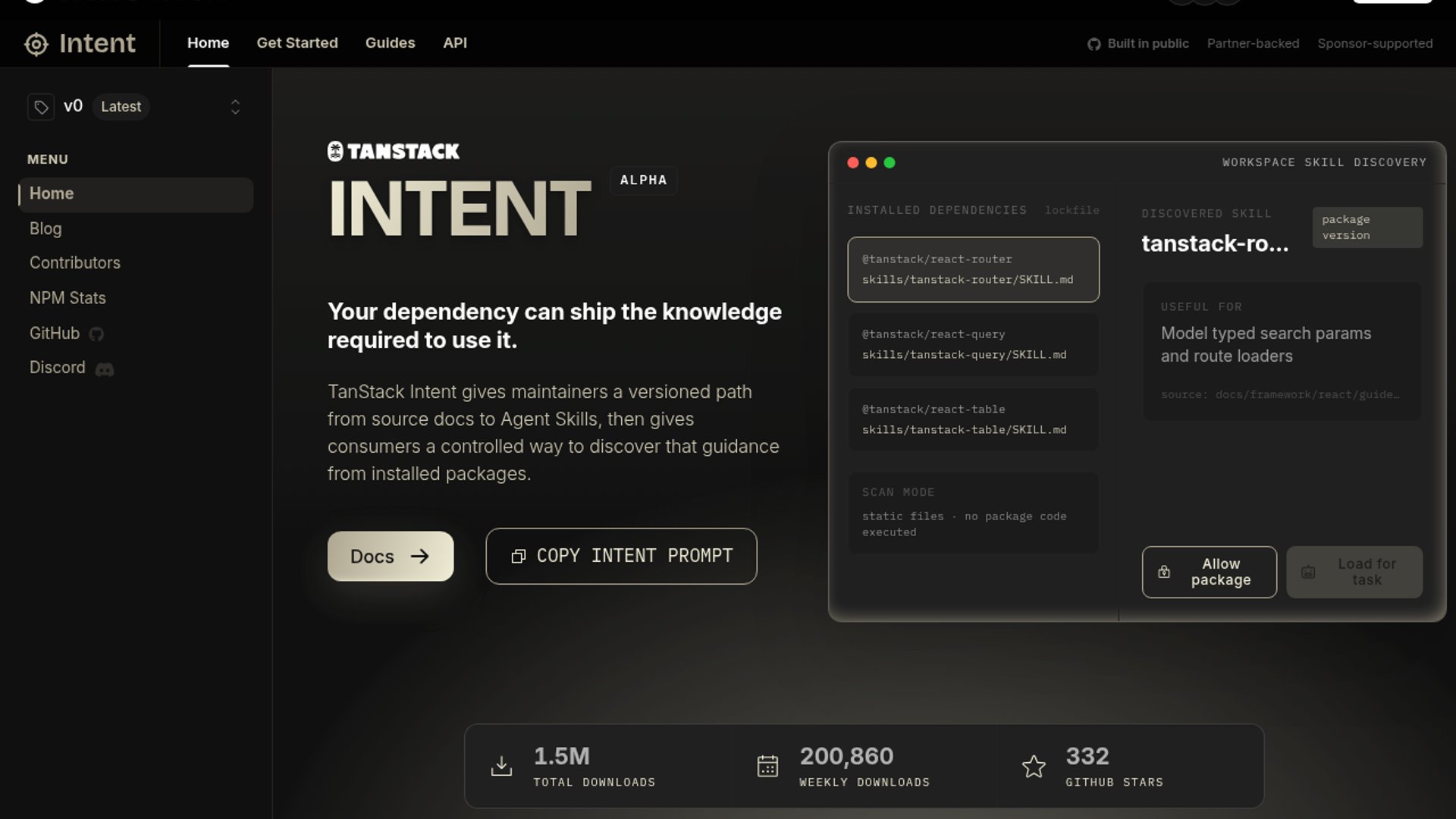 TanStack Intent 0.5 Ships Maintainer Workflows