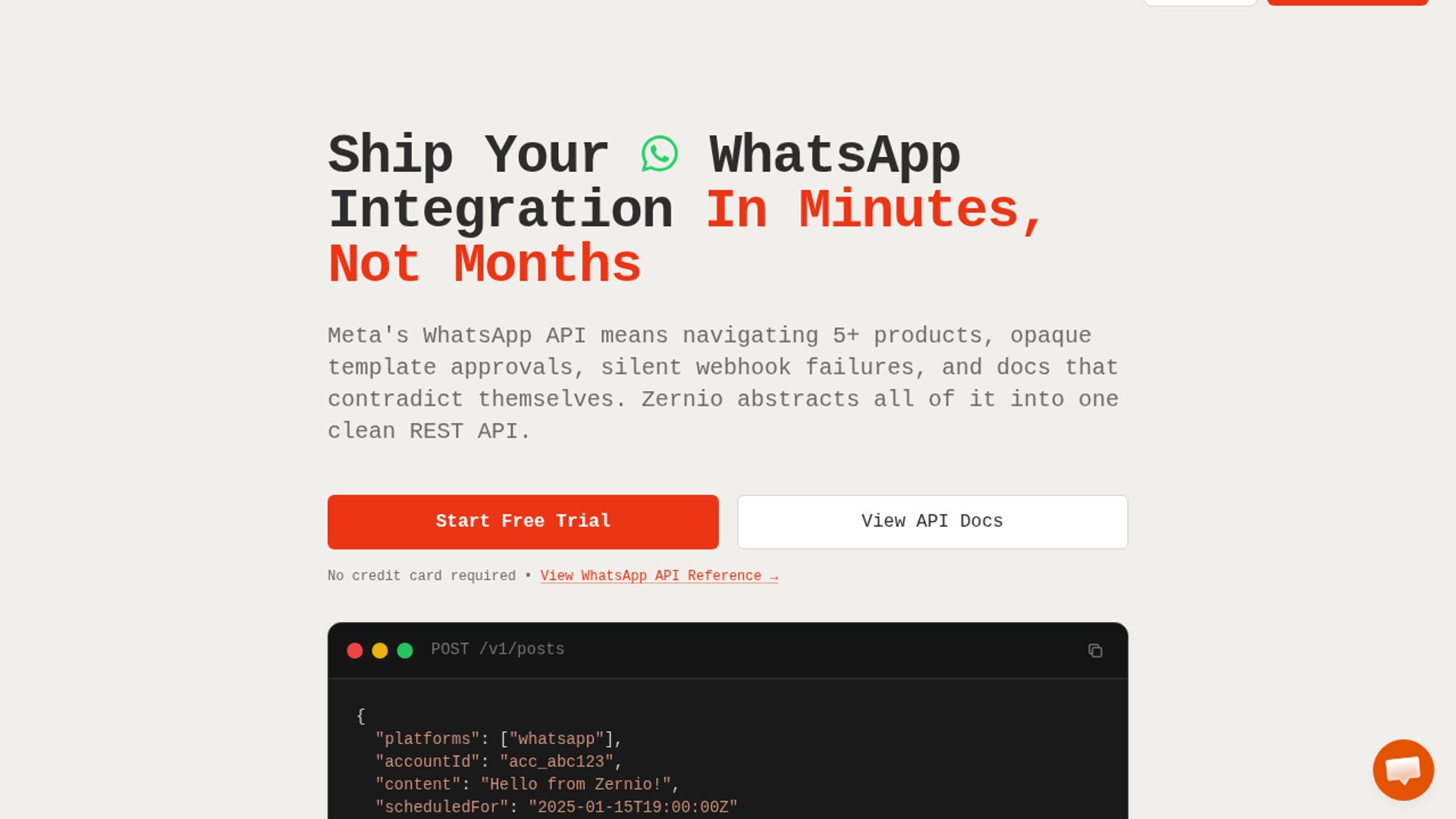 Zernio launches zero-markup WhatsApp Business API