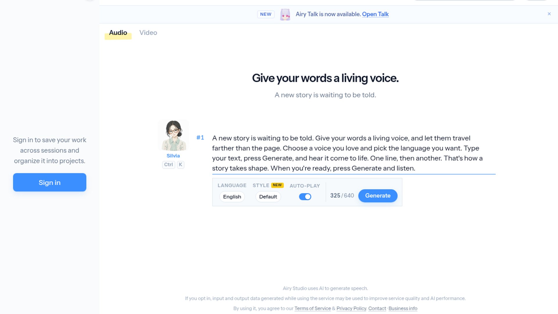 Airy Studio Adds Five TTS Languages
