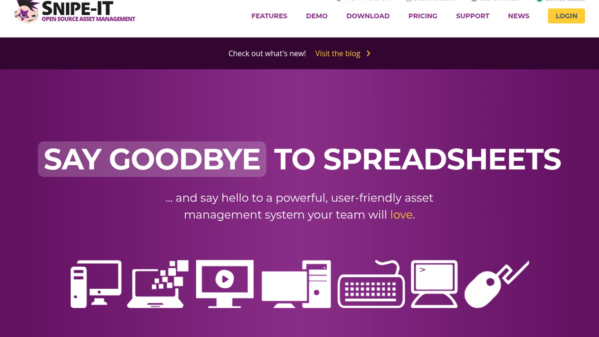 Snipe-IT manages enterprise hardware, software licenses