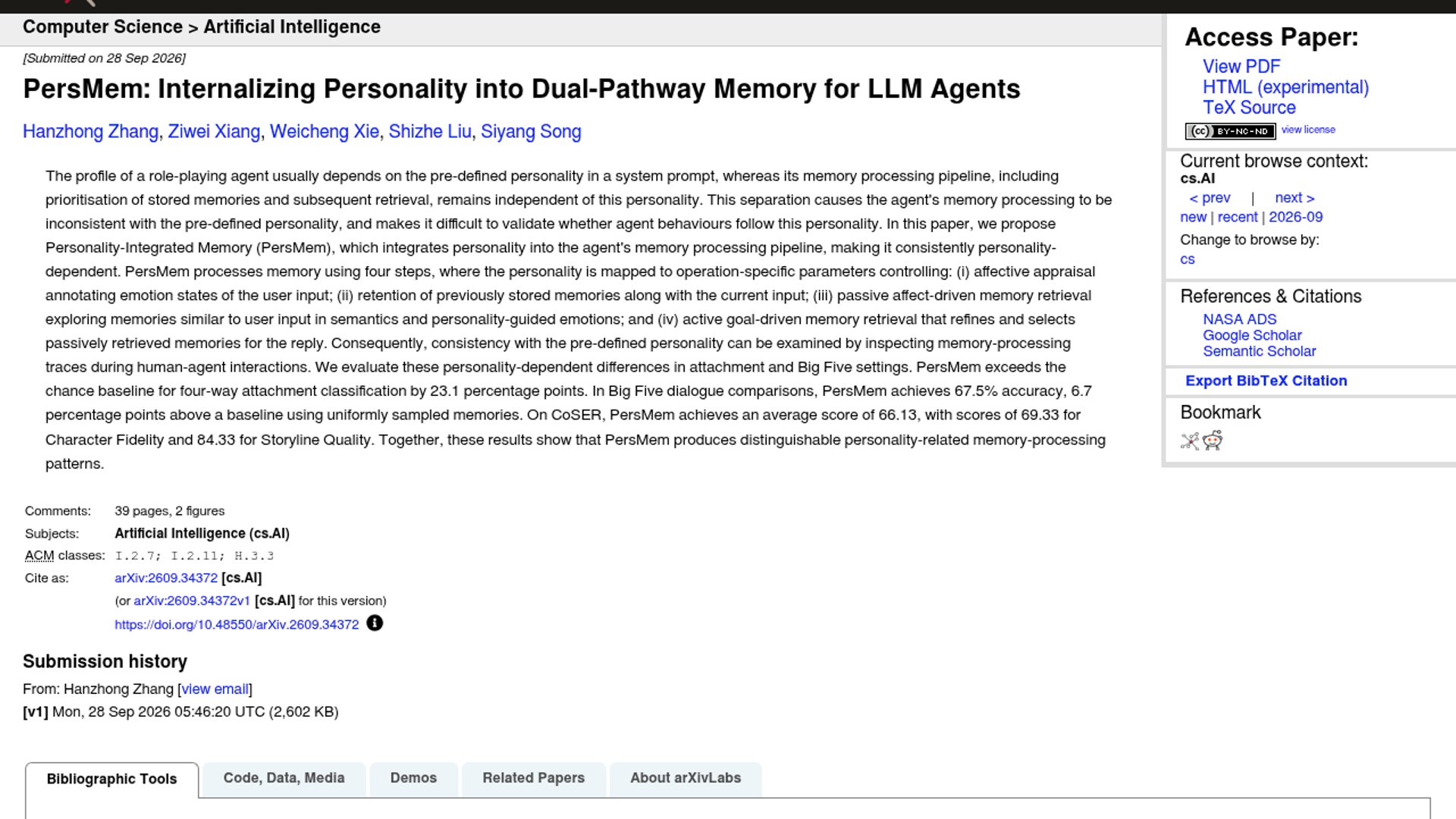 PersMem Makes Agent Memory Personality-Driven