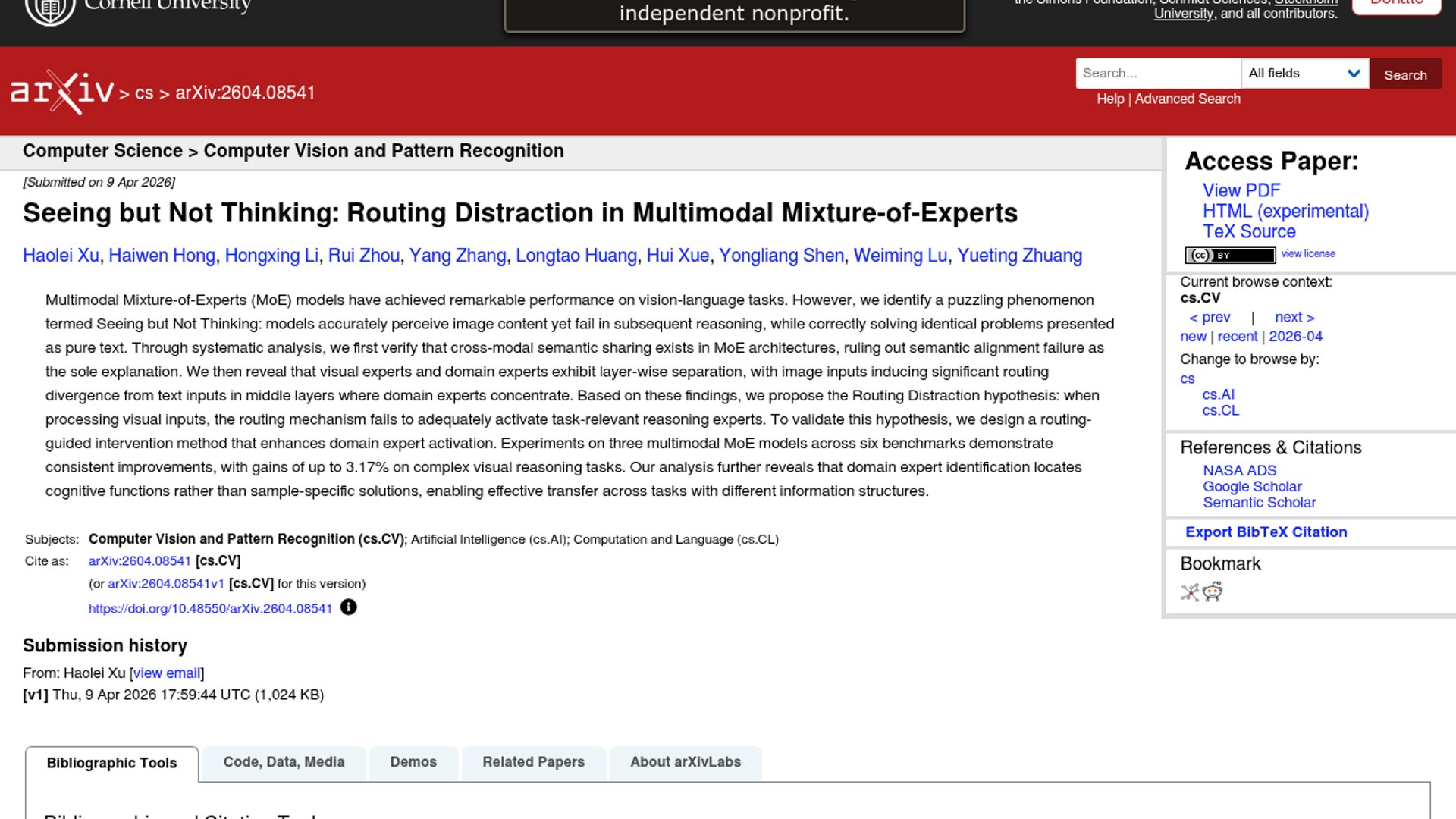 Multimodal MoE models fail visual reasoning via routing divergence