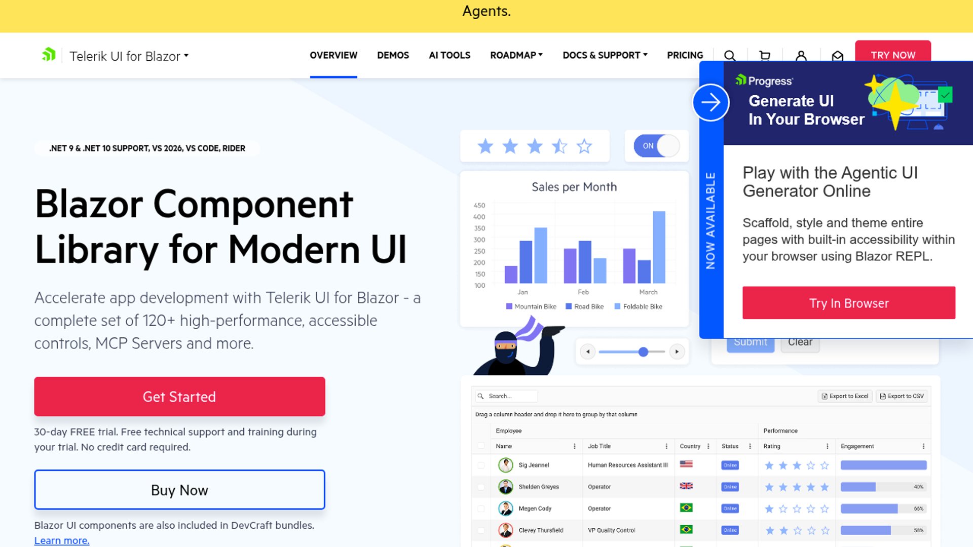 Telerik UI for Blazor visualizes AI chat