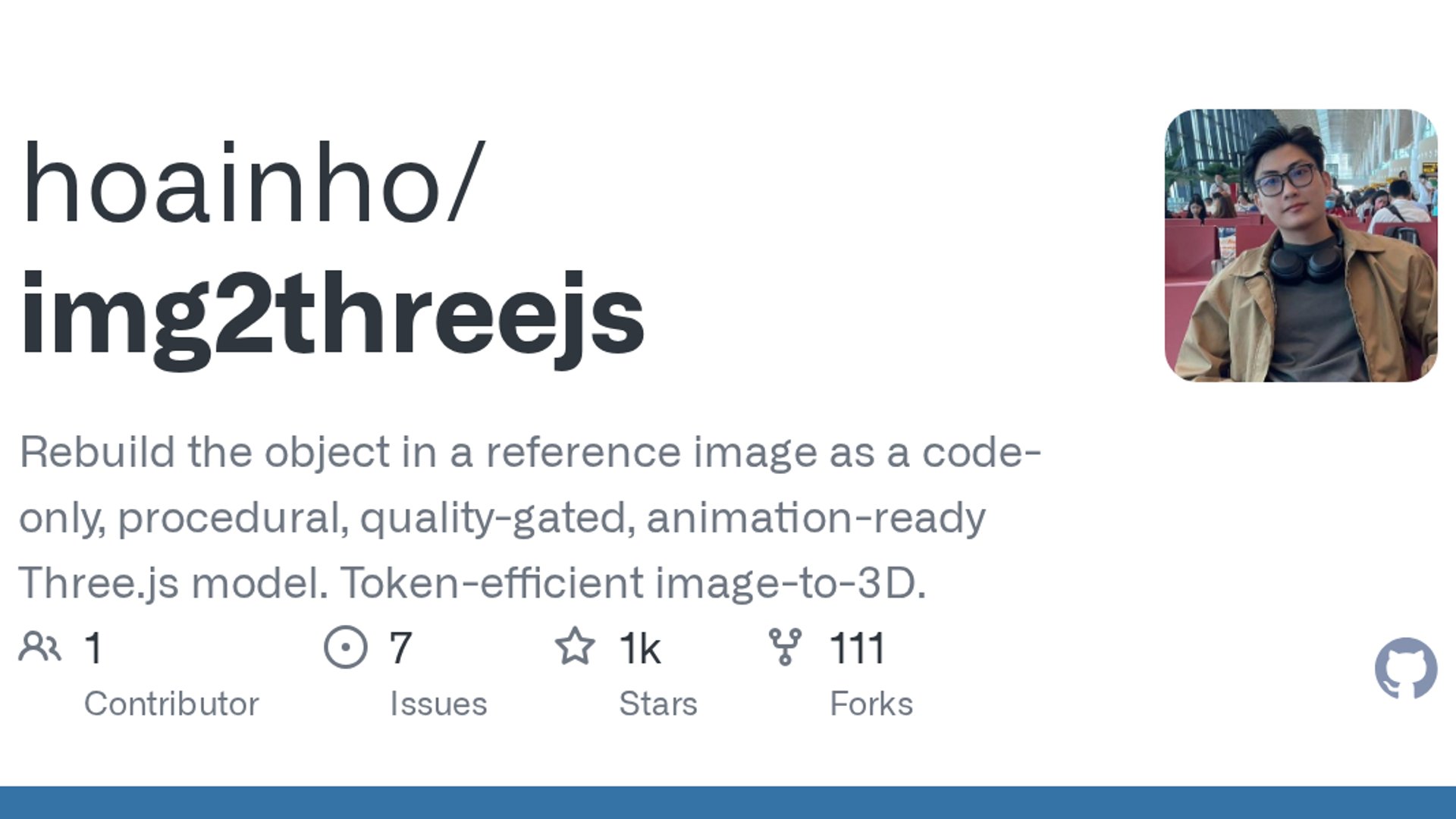 img2threejs converts 2D images into Three.js components