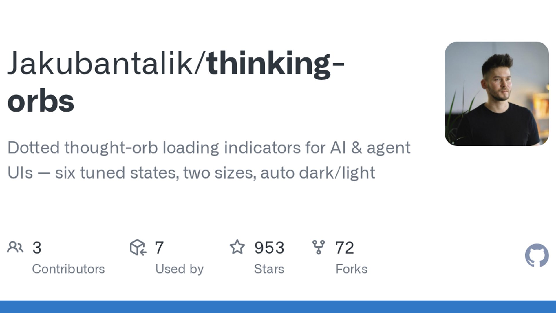 Jakub Antalik releases thinking-orbs for AI UI states