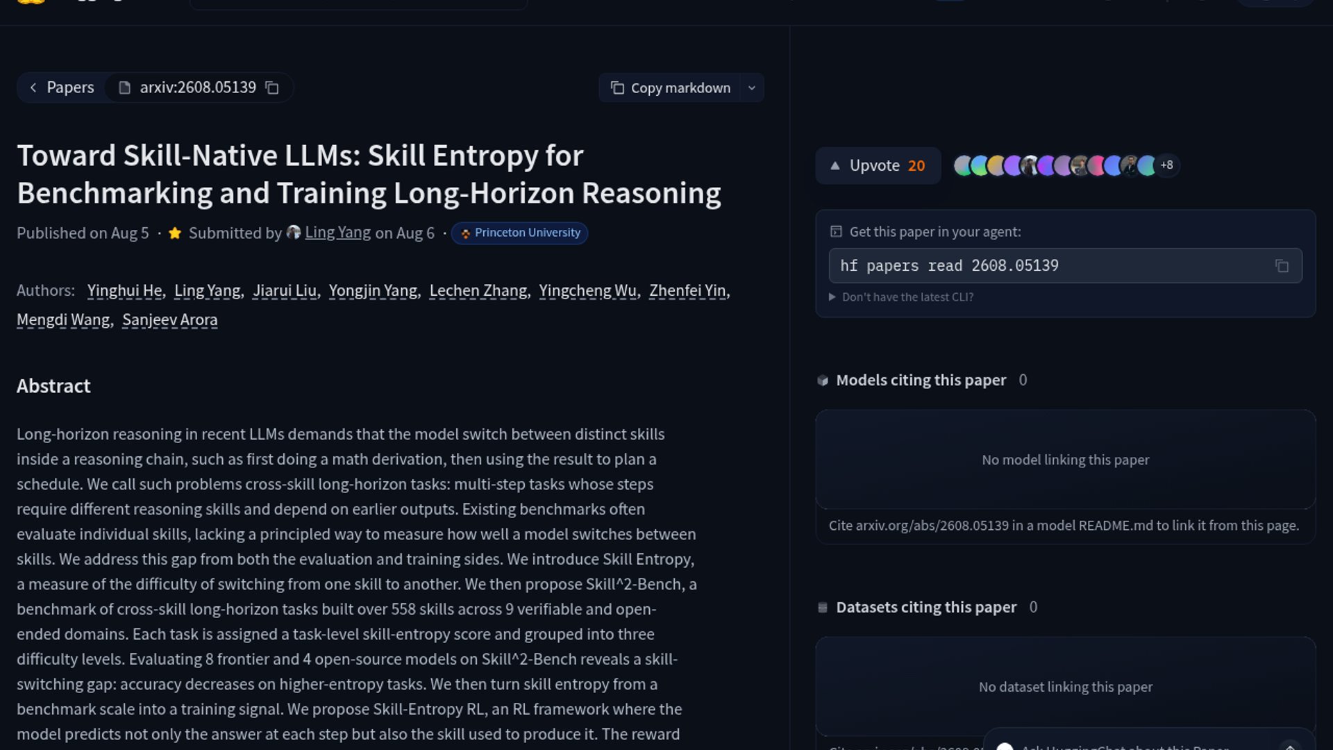 Skill Entropy quantifies cross-skill LLM transitions